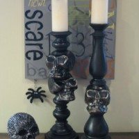 skull candlesticks