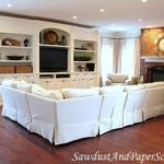 Built-in entertainment center in living room