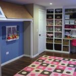 playroom with indoor playhouse
