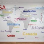 world map subway art