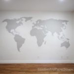 world map wall painting
