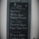 halloween chalkboard menu