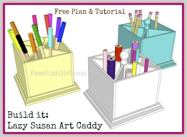 how to make a lazy susan art caddy