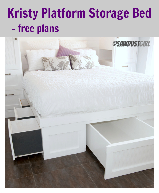 Platform Bed with Storage Drawers Plans