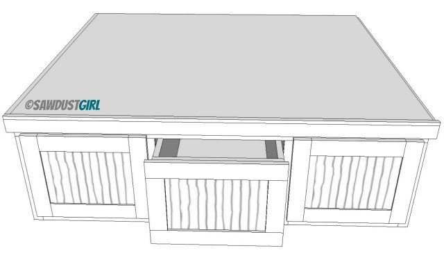 Drawers and Drawer Fronts-Kristy Platform Storage Bed - Sawdust GirlÂ®