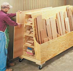  wood storage cart if it fits your space better. Free plans here on