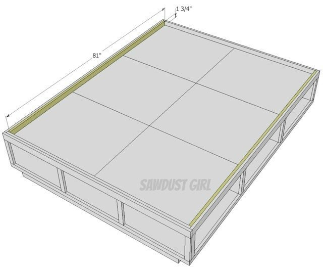 Queen Size Platform Storage Bed Plans - Sawdust Girl®