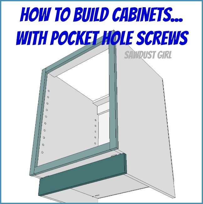 How to build a cabinet with pocket hole screws - Sawdust Girl�