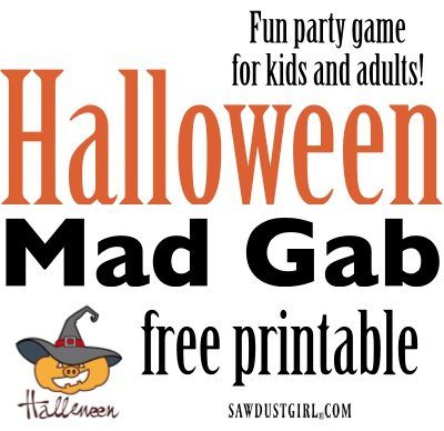 Super fun Halloween party game! Halloween Mad Gab