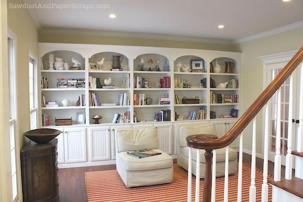 Built in library bookcases