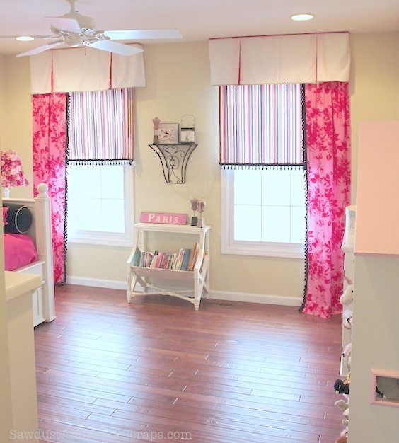 girl bedroom window treatment