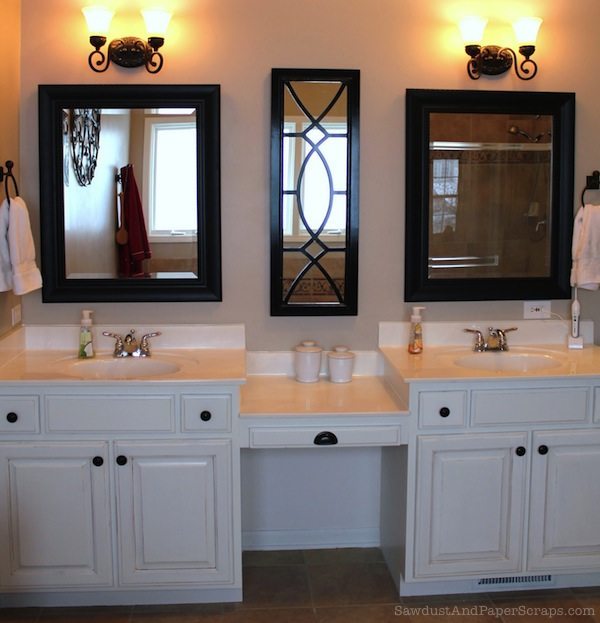 Master Bathroom with double vanity and makeup counter