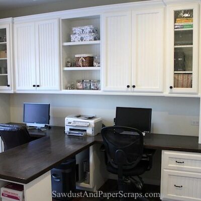Home Office with Built-in Work Stations