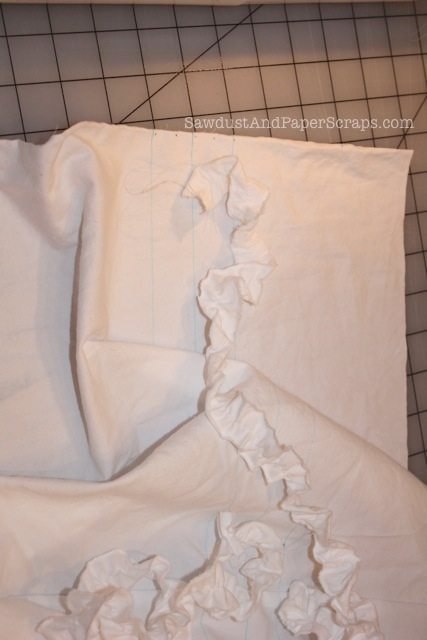 Sewing ruffles onto fabric