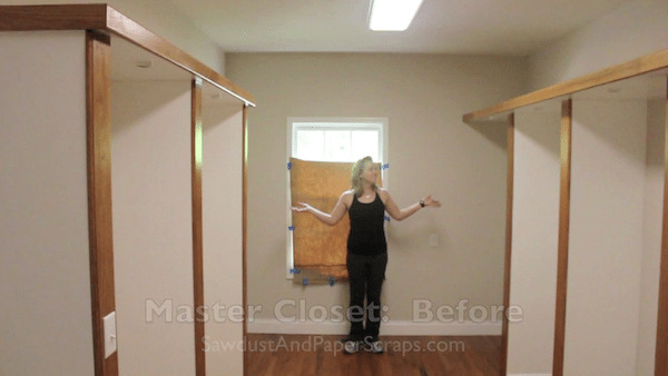 Hall Closet with Floating Shelves - Sawdust Girl®