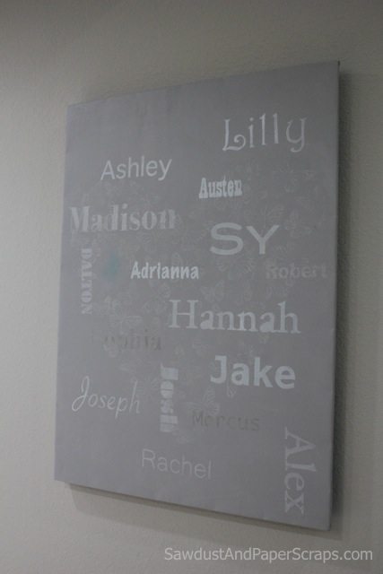Grandchild names - Subway Art - gift idea