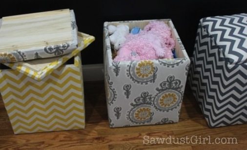 Simple Upholstered Storage Bench Build Plans - Houseful of Handmade