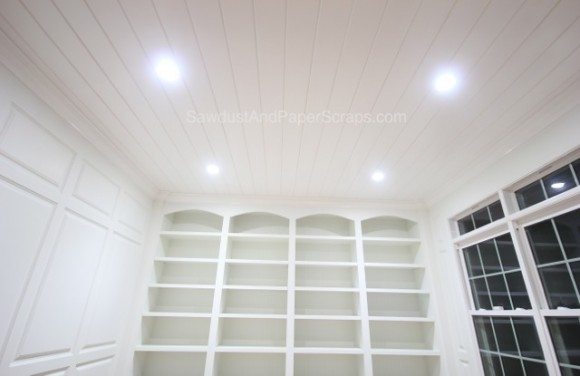 Installing A Plank Ceiling Sawdust, Installing Light Fixture Over Shiplap