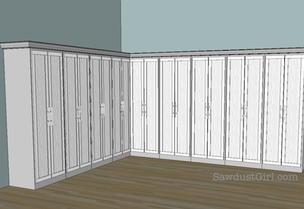 Craft studio cabinet door ideas