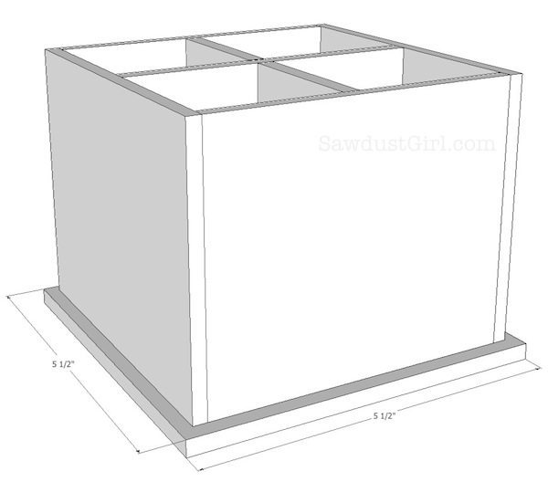 base for art caddy