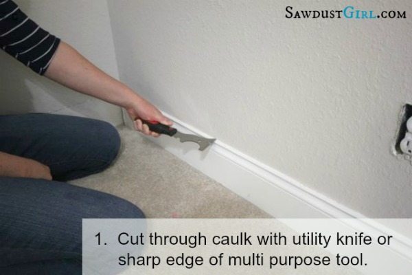 Removing Baseboard Without Damage - Sawdust Girl®