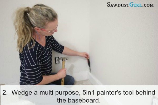 Removing Baseboard Without Damage - Sawdust Girl®