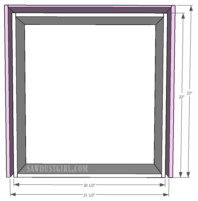 Drawer sizing in cabinet