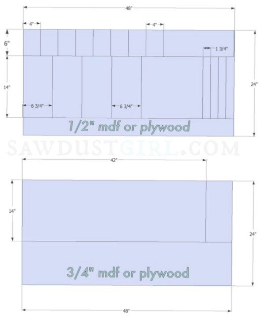 diy letter bin plans at SawdustGirl.com