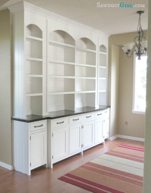 built in dining room hutch