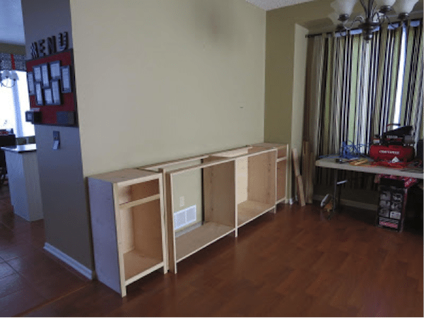 dining room buffet progress