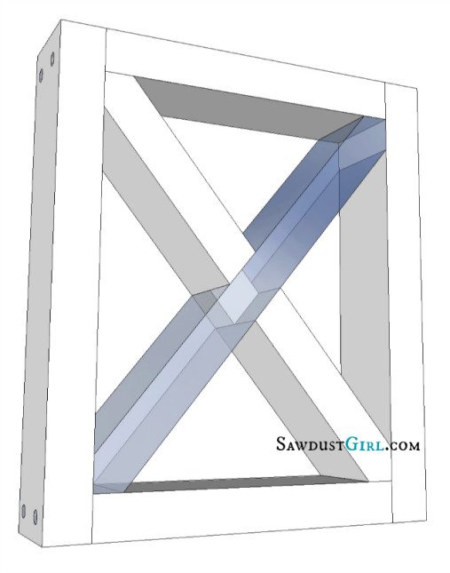 X Leg Desk plans and tutorial from @Sawdust Girl.