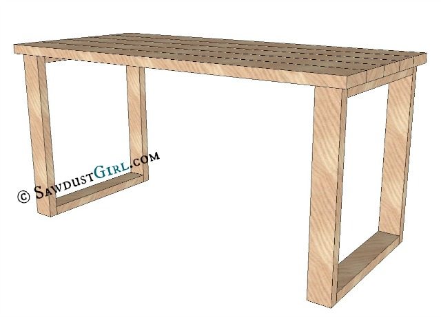 X leg Office Desk - Sawdust Girl®