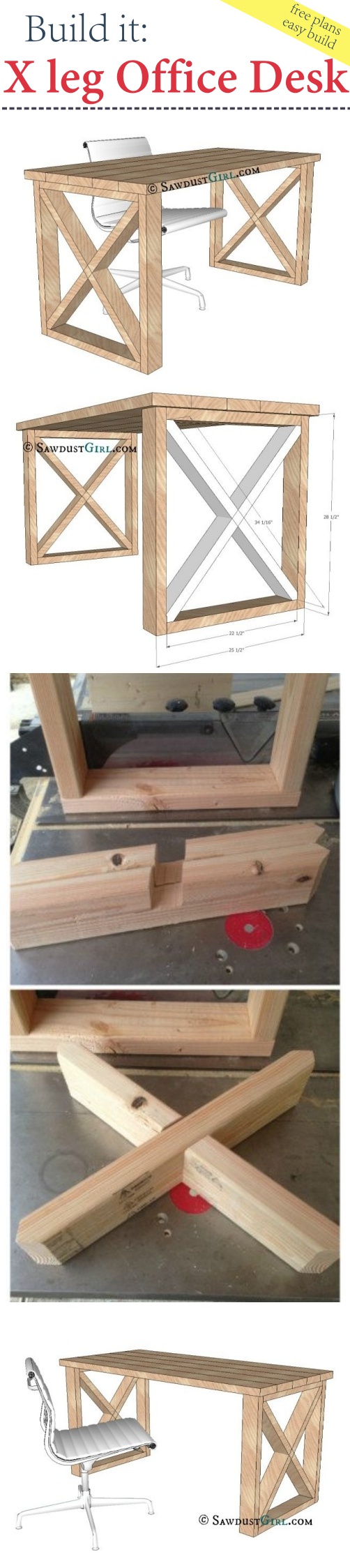 X let office desk plans