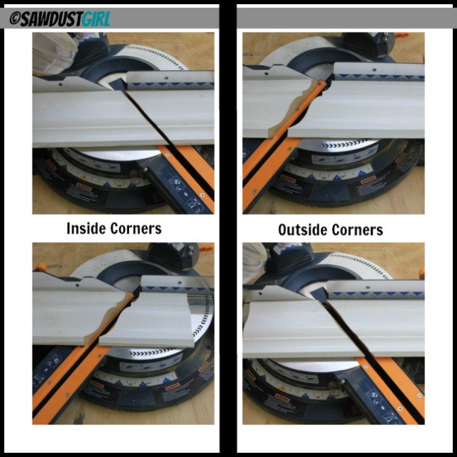 How to Cut Crown Molding using easy Templates Sawdust Girl®