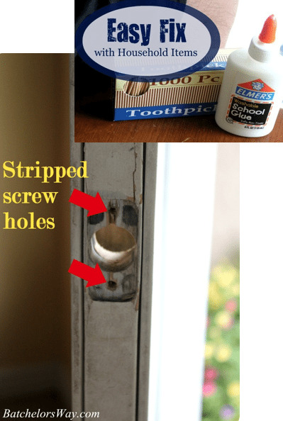 fix stripped screw holes with household items