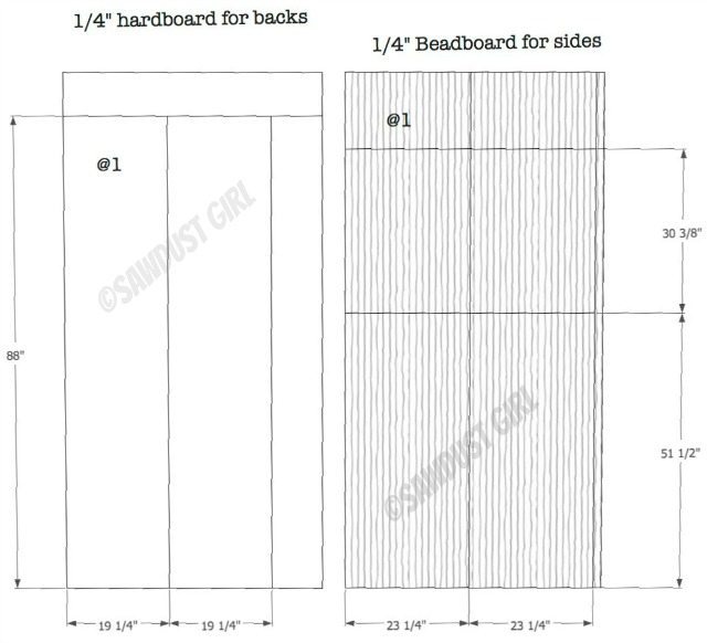 Additional cut list for towers