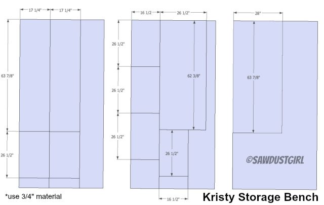 How to Build a Storage Bench - Queen Platform Bed Extension - storage bench plans