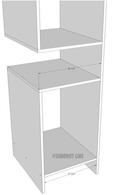 Built-in Wardrobe with Side Cubby -free plans - Sawdust Girl®