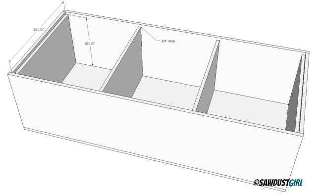 How to Build a Storage Bench - Queen Platform Bed Extension - reading nook plans