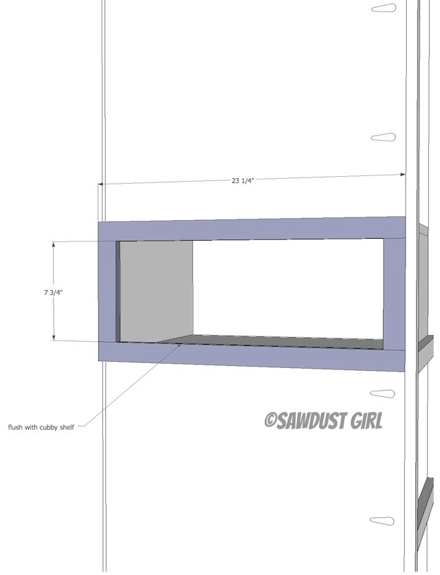 Tower step 8 frame cubby