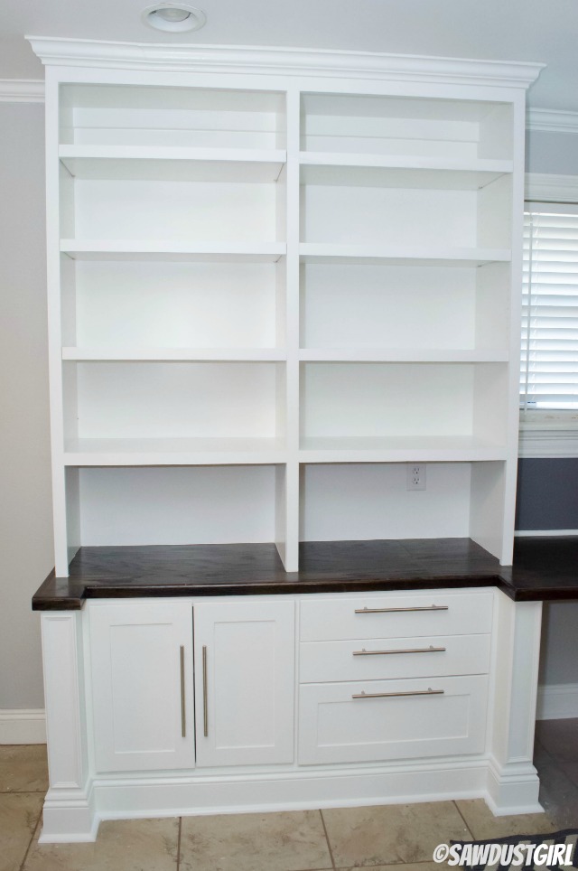 How To Update Old Built Ins Cabinets and Shelves - H2OBungalow