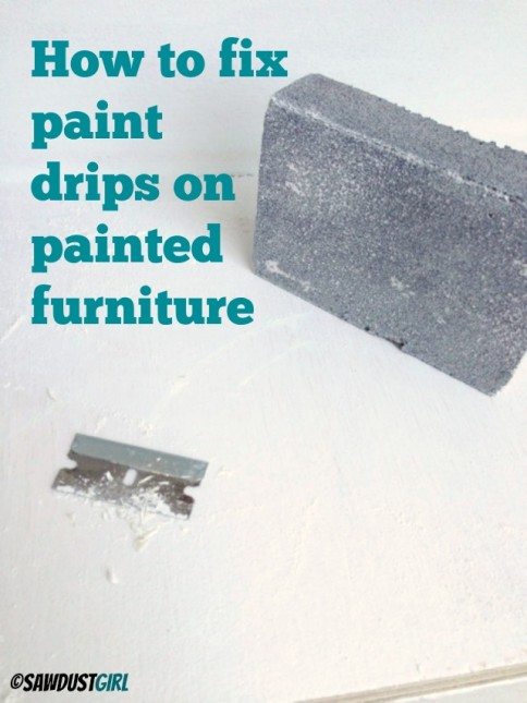 How to remove paint drips and lines when painting cabinetry and furniture