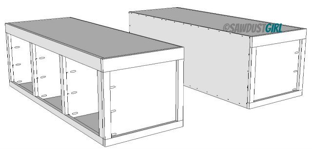 Platform Bed with Storage Drawers Plans