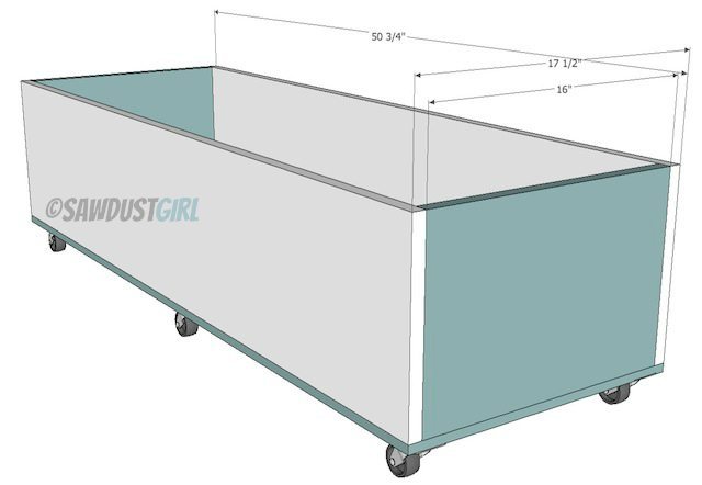 Building a pullout storage trundle for a queen platform bed