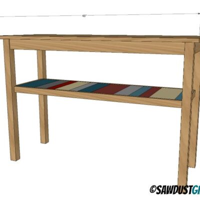Two Toned DIY Console Table