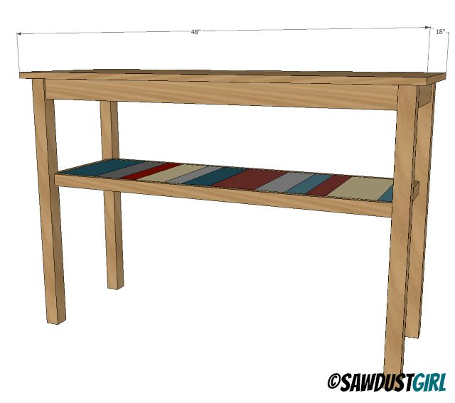 Two Toned Diy Console Table Sawdust Girl