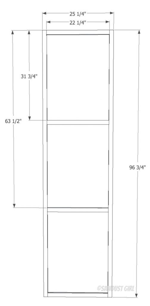 Built-in bookshelf plans from SawdustGirl.com