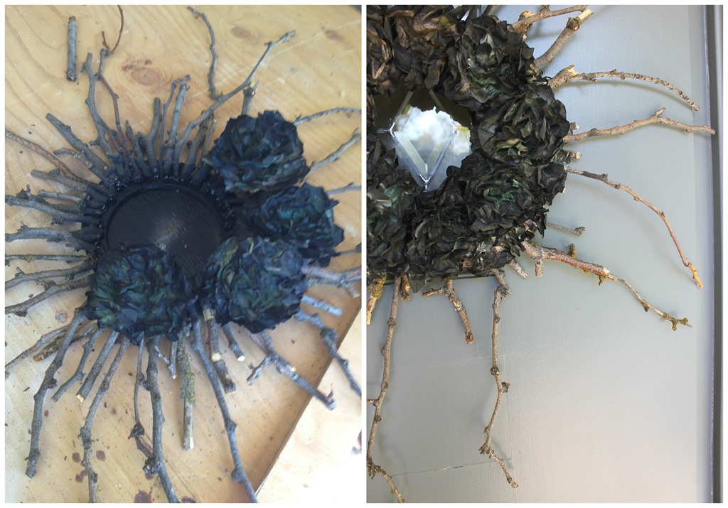 Spooky Halloween Stick Wreath Sawdust Girl®