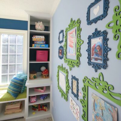 How to Build Built-in Playroom Window Seat and Storage Cabinets – Robin’s Reveal