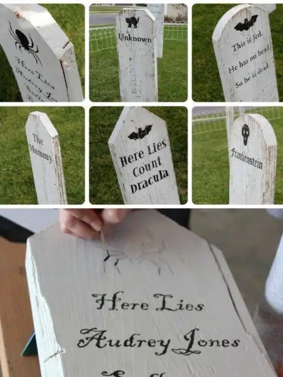 DIY Halloween Tombstones